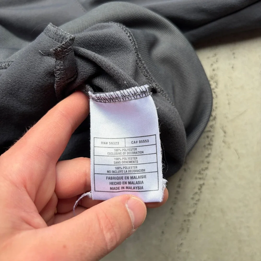 Vintage Nike Y2K Track Jacket Mens Medium Grey Blue Stripe Full Zip